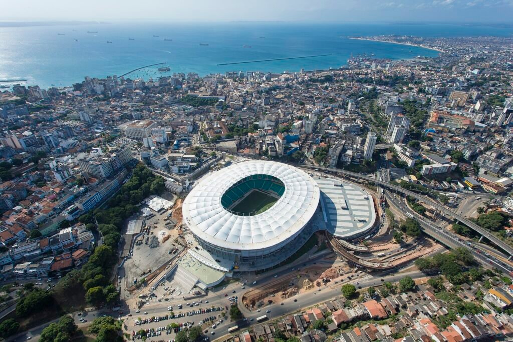 Arena Fonte Nova, em Salvador, um dos palcos do Ba-Vi entre Bahia e Vitória — foto: Portal da Copa (CC BY 3.0 BR)