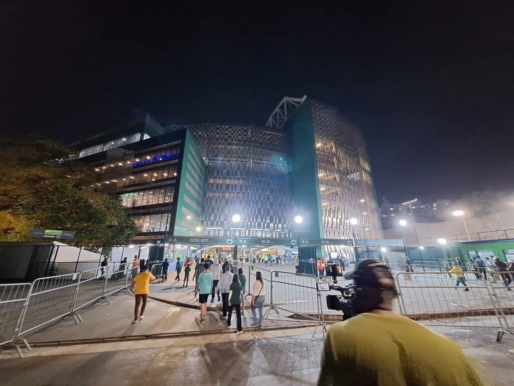 Fachada do Allianz Parque, estádio do Palmeiras, em foto de 2024. Foto: Leonef / Wikimedia Commons (CC BY-SA 4.0)