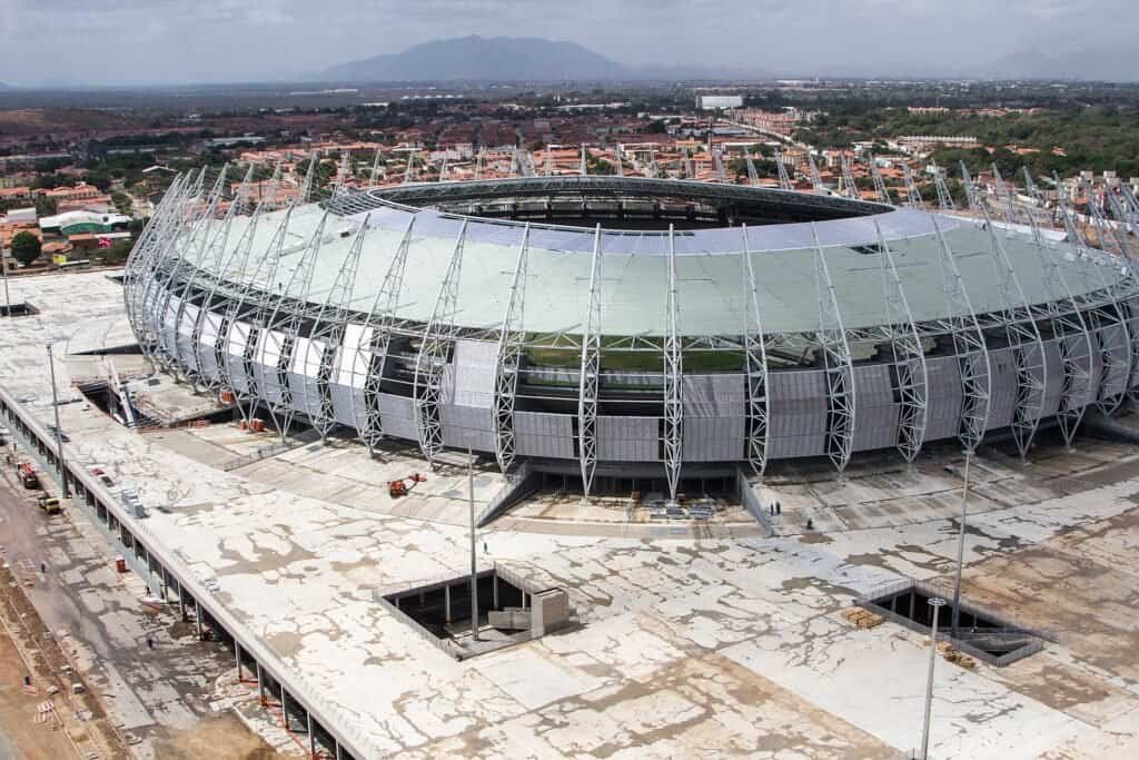 Vista da Arena Castelão, estádio do Fortaleza Esporte Clube - via Wikimedia Commons, CC BY 2.0