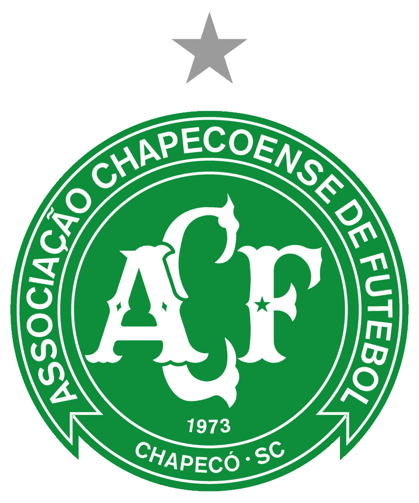 Escudo oficial da Associação Chapecoense de Futebol (imagem de domínio público, via Wikimedia Commons)