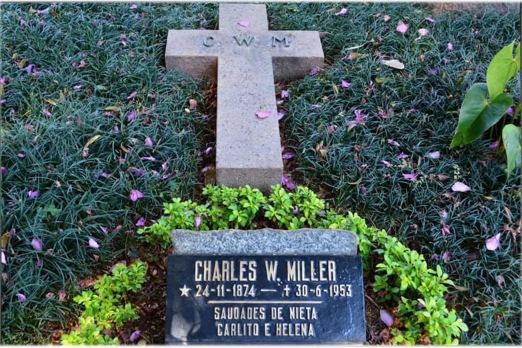 Charles Miller, responsável por introduzir o futebol no Brasil em 1894. Foto: Daniela Benite/Wikimedia Commons (CC BY-SA 3.0)